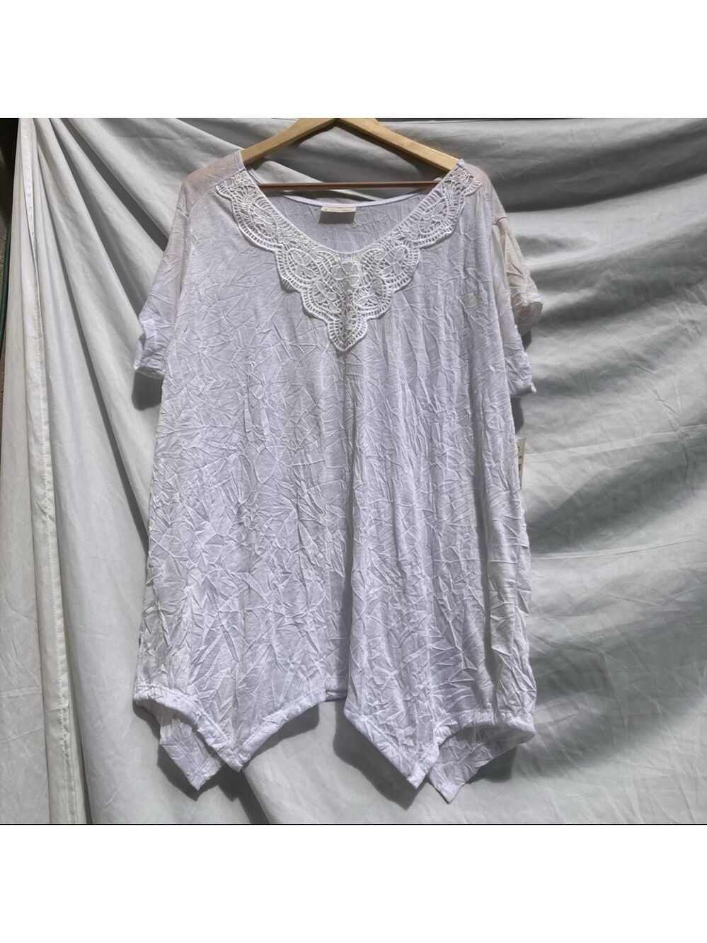 Bobbie Brooks White Lace Shirt NWT, Size 3X